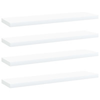 vidaXL Hyllplan 4 st vit 40x10x1,5 cm konstruerat trä