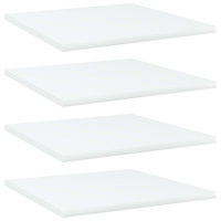 vidaXL Hyllplan 4 st vit 40x40x1,5 cm konstruerat trä