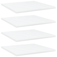 vidaXL Hyllplan 4 st vit 40x40x1,5 cm konstruerat trä
