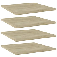 vidaXL Hyllplan 4 st sonoma-ek 40x40x1,5 cm konstruerat trä