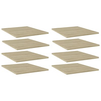 vidaXL Hyllplan 8 st sonoma-ek 40x50x1,5 cm konstruerat trä