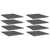 vidaXL Hyllplan 8 st grå högglans 40x50x1,5 cm konstruerat trä