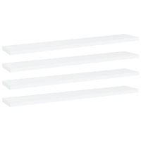 vidaXL Hyllplan 4 st vit 60x10x1,5 cm konstruerat trä