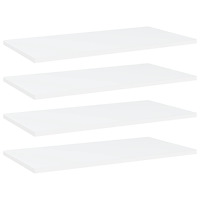 vidaXL Hyllplan 4 st vit 60x30x1,5 cm konstruerat trä