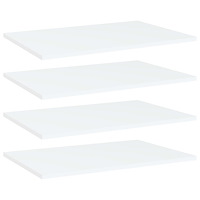 vidaXL Hyllplan 4 st vit 60x40x1,5 cm konstruerat trä