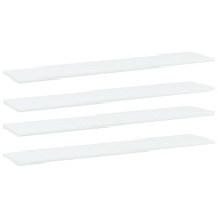 vidaXL Hyllplan 4 st vit 100x20x1,5 cm konstruerat trä