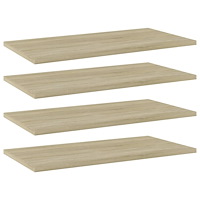 vidaXL Hyllplan 4 st sonoma-ek 60x30x1,5 cm konstruerat trä