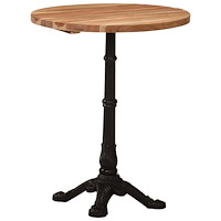 vidaXL Cafébord Ø60x76 cm massivt akaciaträ