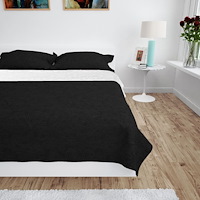 vidaXL Överkast dubbelsidigt 230x260 cm svart och vit