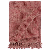 vidaXL Filt bomull 220x250 cm vinröd
