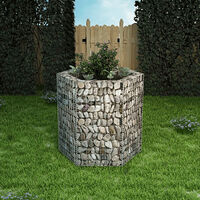 vidaXL Hexagonal planteringsgabion upphöjd 100x90x100 cm