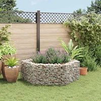 vidaXL Hexagonal planteringsgabion upphöjd 160x140x50 cm
