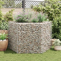 vidaXL Hexagonal planteringsgabion upphöjd 160x140x100 cm