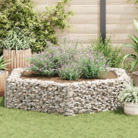 vidaXL Hexagonal planteringsgabion upphöjd 200x173x40 cm