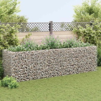 vidaXL Planteringsgabion upphöjd stål 360x90x100 cm