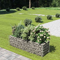 vidaXL Planteringsgabion upphöjd galvaniserat stål 180x50x50 cm