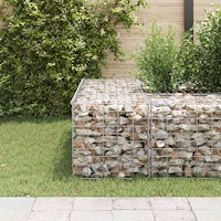 vidaXL Planteringsgabion upphöjd stål 50x50x50 cm