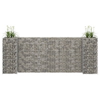 vidaXL Planteringsgabion H-formad stål 260x40x100 cm