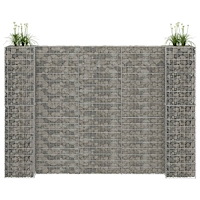 vidaXL Planteringsgabion H-formad stål 260x40x180 cm