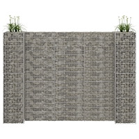 vidaXL Planteringsgabion H-formad stål 260x40x200 cm