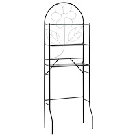 vidaXL Badrumshylla 60x33x174 cm svart