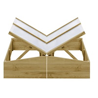 vidaXL Drivbänk 2 st impregnerad furu 100x50x35 cm