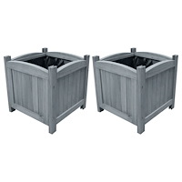 vidaXL Odlingslådor upphöjda 2 st 30x30x30 cm massivt granträ