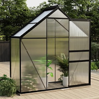 vidaXL Växthus antracit aluminium 1,33 m³