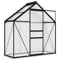 vidaXL Växthus antracit aluminium 1,33 m³