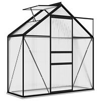 vidaXL Växthus antracit aluminium 1,33 m³