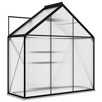 vidaXL Växthus antracit aluminium 1,33 m³