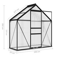 vidaXL Växthus antracit aluminium 1,33 m³