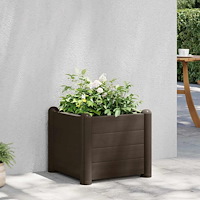 vidaXL Upphöjd odlingslåda PP mocka 43x43x35 cm