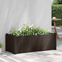 vidaXL Upphöjd odlingslåda PP mocka 100x43x35 cm