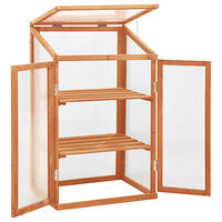 vidaXL Växthus 60x45x100 cm granträ