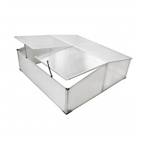 vidaXL Drivbänk med 4 lock 108x110x41 cm