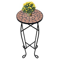 vidaXL Sidobord med mosaik terrakotta