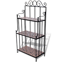 vidaXL Växtställ terrakotta mosaik