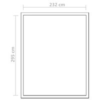 vidaXL Växthus i förstärkt aluminium med basram 7,55 m²