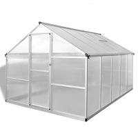 vidaXL Växthus i förstärkt aluminium med basram 7,55 m²