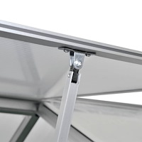 vidaXL Växthus i förstärkt aluminium med basram 7,55 m²