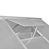 vidaXL Växthus i förstärkt aluminium med basram 7,55 m²