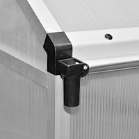 vidaXL Växthus i förstärkt aluminium med basram 7,55 m²
