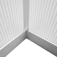 vidaXL Växthus i förstärkt aluminium med basram 7,55 m²
