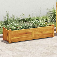 vidaXL Blomlåda upphöjd akaciaträ 100x30x25 cm