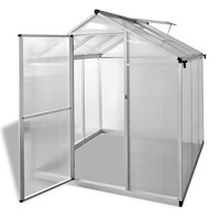 vidaXL Växthus 3,46 m² förstärkt aluminium