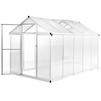 vidaXL Växthus aluminium 302x190x195 cm 11,19 m³