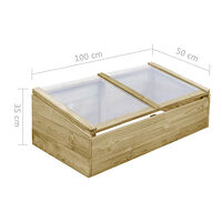vidaXL Växthus impregnerad furu 100x50x35 cm