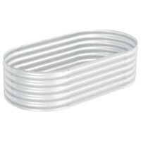 vidaXL Odlingslåda upphöjd galvaniserat stål 160x80x44 cm silver