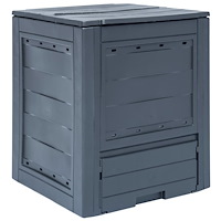 vidaXL Trädgårdskompost grå 60x60x73 cm 260 L